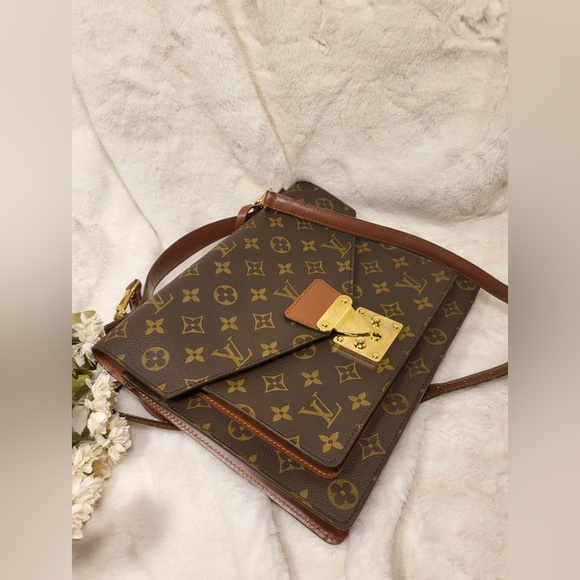 Authentic pre-owned Louis Vuitton Monceau crossbody shoulder bag - Picture 11 of 16